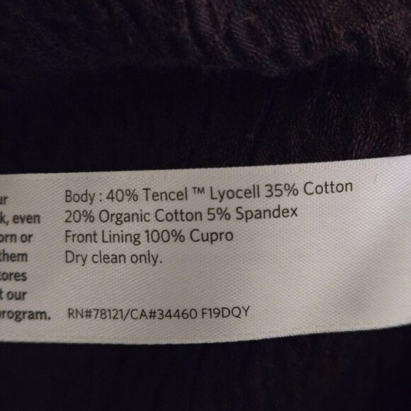 Eileen Fisher Notched Collar Textured Open Front Blazer Pockets In Casis Size M - Picture 8 of 8